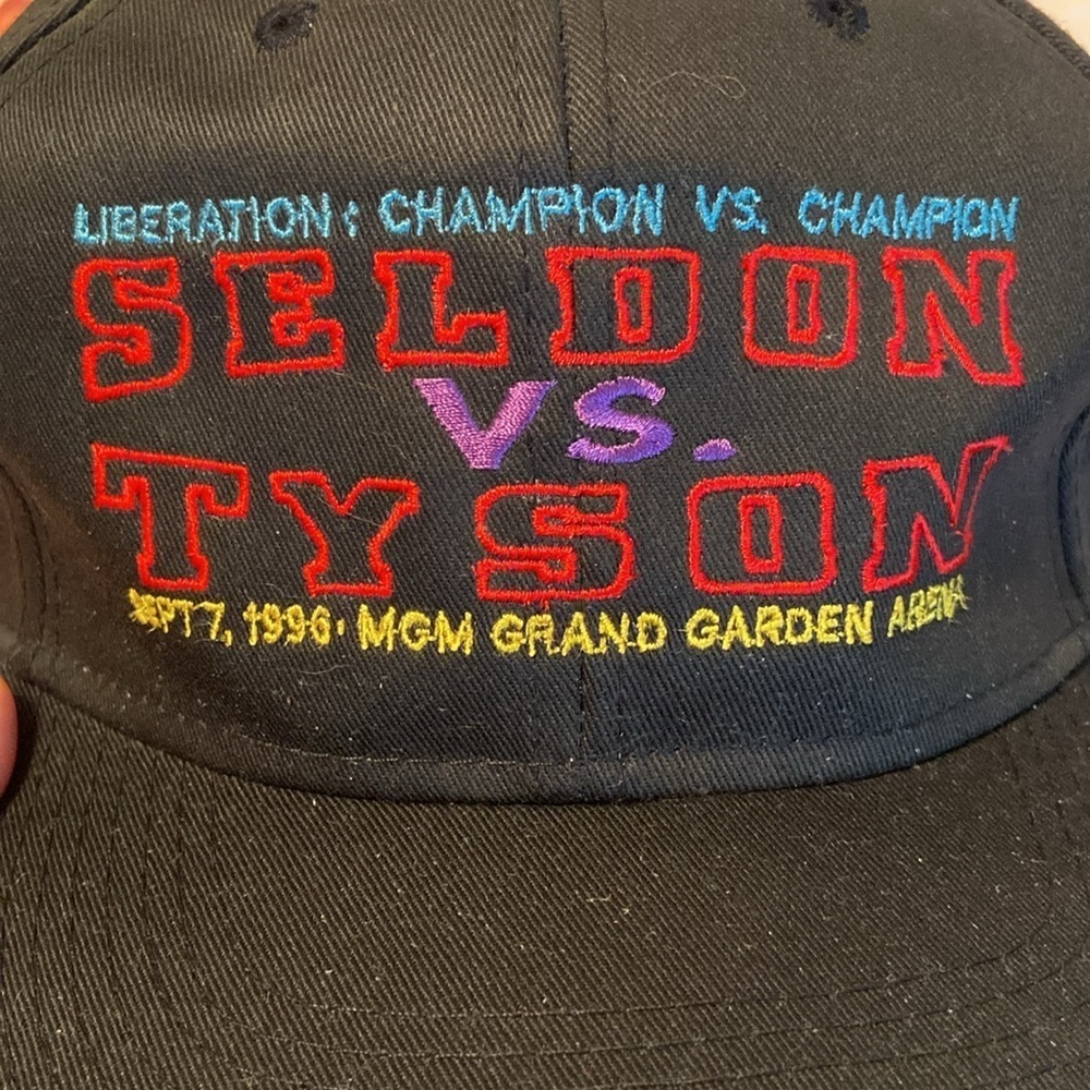 Vintage Mike Tyson Vs Bruce Seldon Boxing 1996 MGM Grand Garden Snapback Hat - Picture 7 of 7
